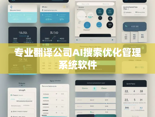 专业翻译公司AI搜索优化管理系统软件